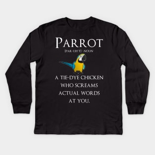 Parrot Definition Kids Long Sleeve T-Shirt